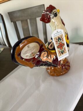 Telavera Rooster hand made and painted Mexico signed  10"x 9”